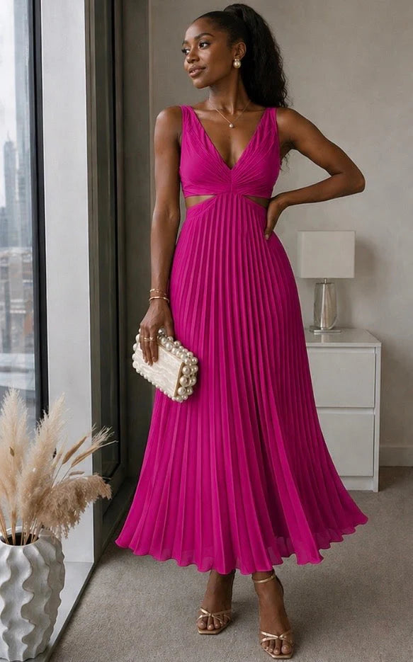Valentina | Vestido cruzado brillante